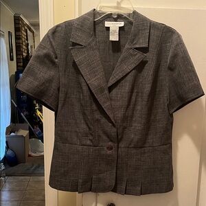 Sag Harbor Charcoal Short Sleeve Blazer